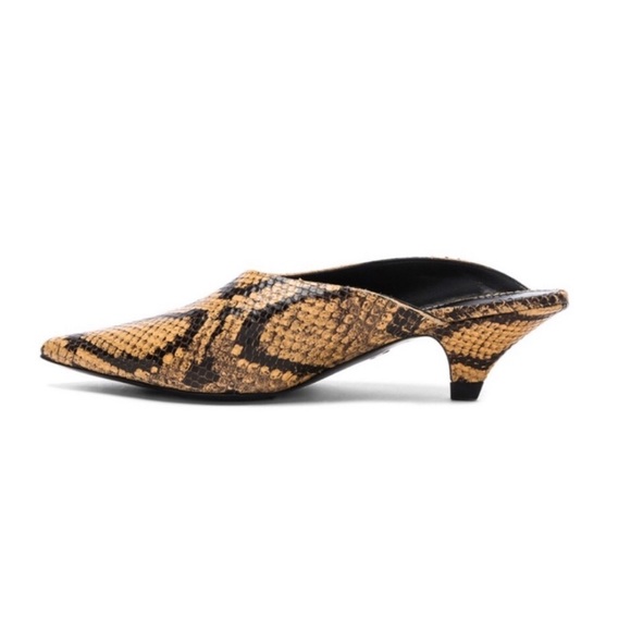 Proenza Schouler Shoes - PROENZA SCHOULER Python Embossed Leather Mules